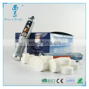 Wholesale Eco Friendly 100% Rayon Material OEM Cellulose Wipe Tissue Paper Tablet Tissue Paper Compressed Tissue thumbnail-5