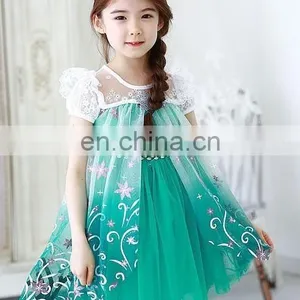 2017 Latest Kids Beautiful Flower Dress Party Wear For 2-12 Years Old Girl thumbnail-4