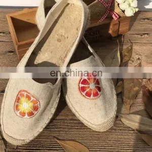 Wholesale Washed Demin Canvas Alpargata Women Slip on Shoes thumbnail-6