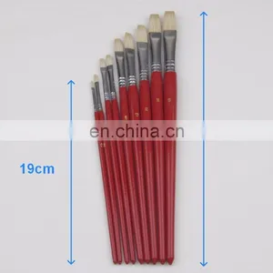 Short Wooden Handle Artist Bristle Paint Brushes thumbnail-4