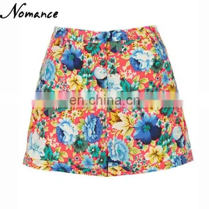 Hawaiian Print Shorts Print Polyester Tight Shorts thumbnail-1