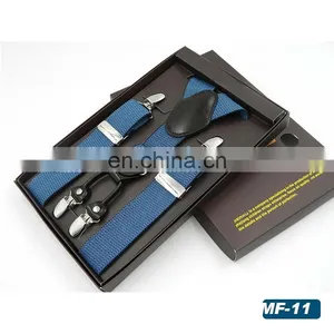 2017 New Design Men's High-end Brand 4 Clips Jacquard Printing Suspenders thumbnail-3