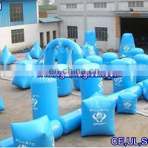 Light Blue Inflatable Paintball Arena thumbnail-1