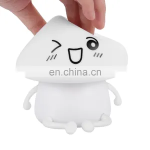 1200mAh Cute Silicone Cartoon Mushroom USB Charging Night Light Touch Sensor LED Lamp thumbnail-1