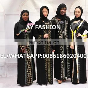 Arabic Front Middle Zipper Abaya Kaftan Designs thumbnail-6
