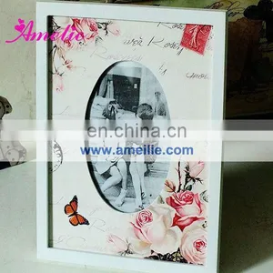 A0114 Latest Rose Flower Wooden Photoes Frame Photo thumbnail-1