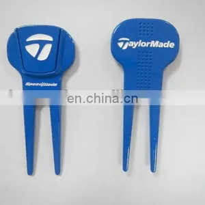 the Newest Blue Metal Golf Pitchfork Golf Divot Tool thumbnail-1