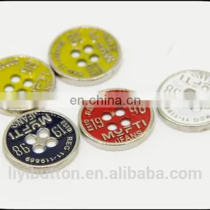 Fancy Sewing Button, Spray Colorful Oil Metal Four Holes Button for Clothing thumbnail-1