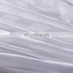 100% Cotton White 1cm Stripe 40X40/110X90 200T Flat White Sheets thumbnail-2