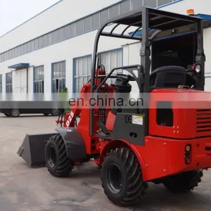 0.8 Ton Smini Construction Equipment Agriculture Steering Front Wheel Loader thumbnail-3