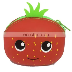 Cute Emoji Bags Women's Silicone Rubber Coin Purse Zipper Pocket Size Pouch Change Wallet thumbnail-6