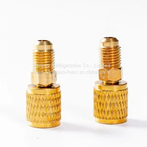Refrigerant Brass Switch Connector With Brass Cap (brass Fitting) thumbnail-1