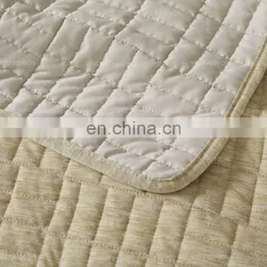 Exhibitor Canton Fair on Line Live Show Home Textile Stripe Polycotton With Ponpon Comforter Bedding Set With Pillow thumbnail-4