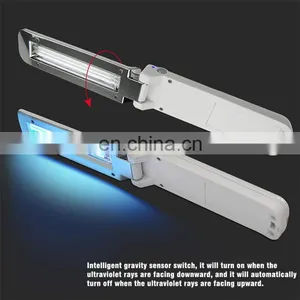 2020 Hot Sales Foldable UVC Sanitizer Lamp Handheld uv Light Sterilizer Portable thumbnail-4
