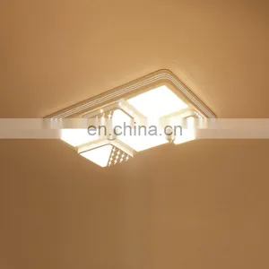Iron Acrylic Rectangular Simple LED Ceiling Light Atmosphere Living Room Bedroom Lights thumbnail-2