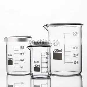Chemical Laboratory Low Form Glass Beaker With Guaduation and Spout thumbnail-1