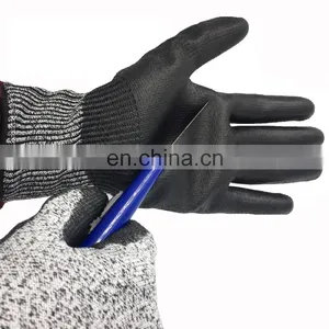 HPPE Knitted Cut Resistant Anti Knife Construction Grade Level 5 Processing Safety Work Glove thumbnail-3