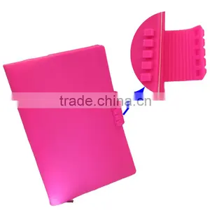 Pink Flat Diaries Logo Design Office & School Supplies Silicone Rubber Exercise Book Whloesale thumbnail-3