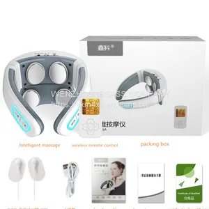 Hot Sale Home Portable Mini U Shape Wireless Neck Massage 360 Infrared Physiotherapy Kneading Pulse 3D Smart Voice Neck Massager thumbnail-3