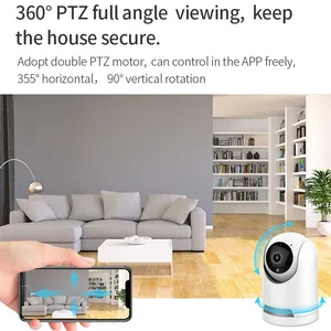 Camera Tuya Smart Surveillance Camera Automatic Tracking Smart Home Security Indoor WiFi Wireless Baby Monitor thumbnail-2