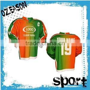 100% Polyester High Quality Orange Ice Hockey Jersey Manufacturer thumbnail-2