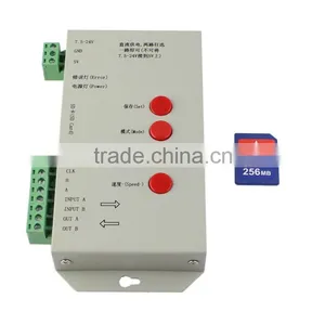 SD Card Recognizable DIY Color Changing Mode T-1000S Programmable LED Strip Controller Especially for Dream-color Changing Strip thumbnail-1