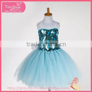 Backless Warm Blue Midi Dress Decorated With Shining Pattern Gauze Dress Halloween Costume Supplier's Choice thumbnail-1