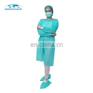 ICU Special Isolation Use Green Color Non Woven Disposable Visitor Gown thumbnail-1