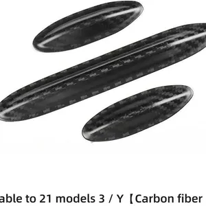 Real Carbon Fiber Central Control Panel Stickers for Tesla Model 3 & Model Y thumbnail-2