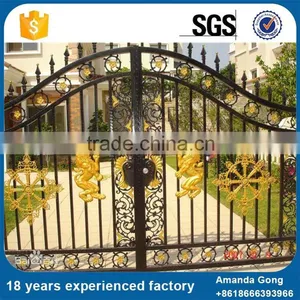 Hight Quality Inswing Powder-Coated Wrought Iron Gate Price thumbnail-5