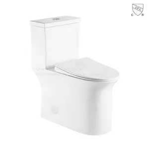 CUPC Certified Bathroom Ceramic One Piece Skirted Elongated Toilet thumbnail-1