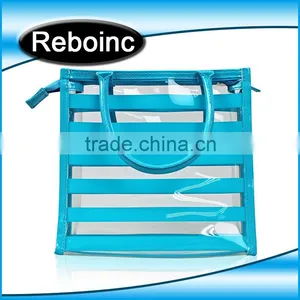 Waterproof Pvc Beach Bag Pvc Tote Bag Handle Shoulder Strap Sand Beach Bag Vinyl Pvc thumbnail-2
