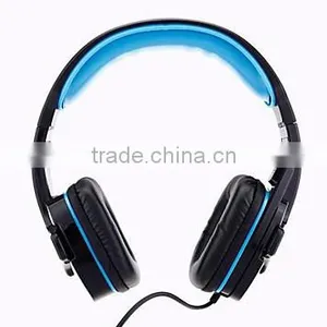USB Stereo Headphone Set for Computer & Play Station ME333 Blue thumbnail-2