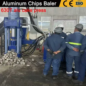Portable Hydraulic Metal Scrap Briquetter Small Workshop Scrap Compression Machine thumbnail-1