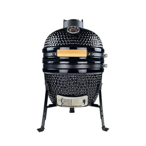 RG Kamado BBQ Grill 13 Inch Mini Compact Ceramic Barbecue Smoker For OEM ODM thumbnail-1