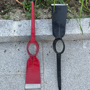Heavy Duty Rail Steel Pick Axe Mattock Tool for Mining Digging Soil and Construction Work With Wooden Handle thumbnail-5