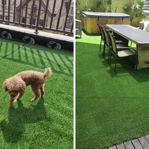 50mm Olefin Fiber Artificial Turf With UV Stabilization and 10mm Drainage Holes for Commercial Landscape thumbnail-4
