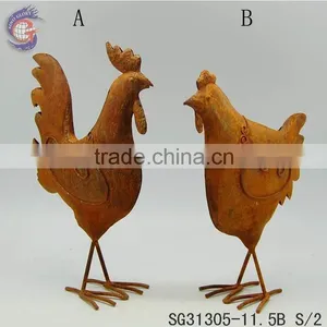 Crafts of Metal Chicken Figurine Decorations for Sale thumbnail-1