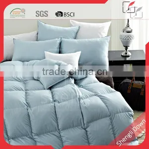 Box Stitch Washed Sticky Goose Down Feather Filled Quilt thumbnail-1