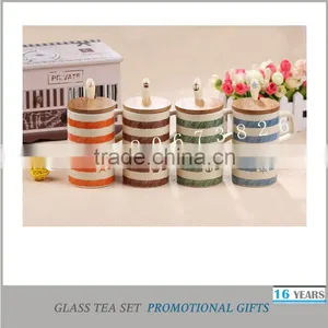 Warm Color Stripe Ceramic Mug Cup Fashion thumbnail-1