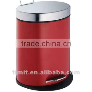 Superior Quality Cold-Rolled Sheet PP Inner Red Round Recycling Bin thumbnail-1