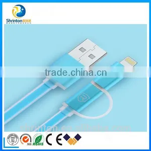 Hot Selling Remax 2 In1 Led USB Data Cable for Iphone and Samsung thumbnail-4