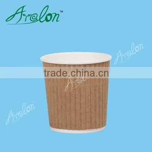 4oz Paper Cup Small Coffee Cup 4oz Ripple Paper Cup thumbnail-1