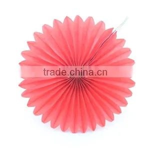Food Grade Tissue Round Paper Fan for Party Decoration thumbnail-6