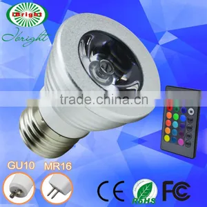 3W RGB Spotlight Led Bulb With Pir Sensor Flashing Light thumbnail-1