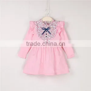 Wholesale Pink 100% Cotton Kids Dress,little Girls Long Dress,baby Girls One Piece Dresses,girls Smocked Dress thumbnail-5