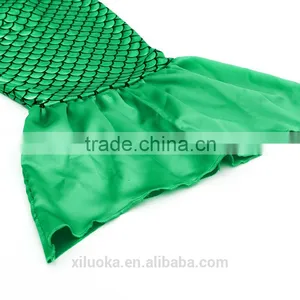 High Quality Cosplay Girls Blue Green Bikini Mermaid Tail With Monofin Swimsuit thumbnail-5