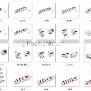 2014 New Switched Italian Socket Power Strip Surge Protector 4 Outlets thumbnail-2