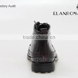 Wholesale Fashion Men's Leather Buckle Ankle Boots Shoes thumbnail-4
