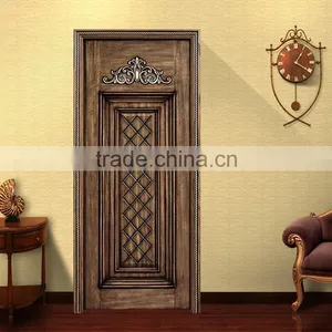 Guangdong Fancy 100% Solid Wood Interior Front Door Design thumbnail-2